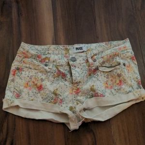 Paige Floral Shorts Size 28